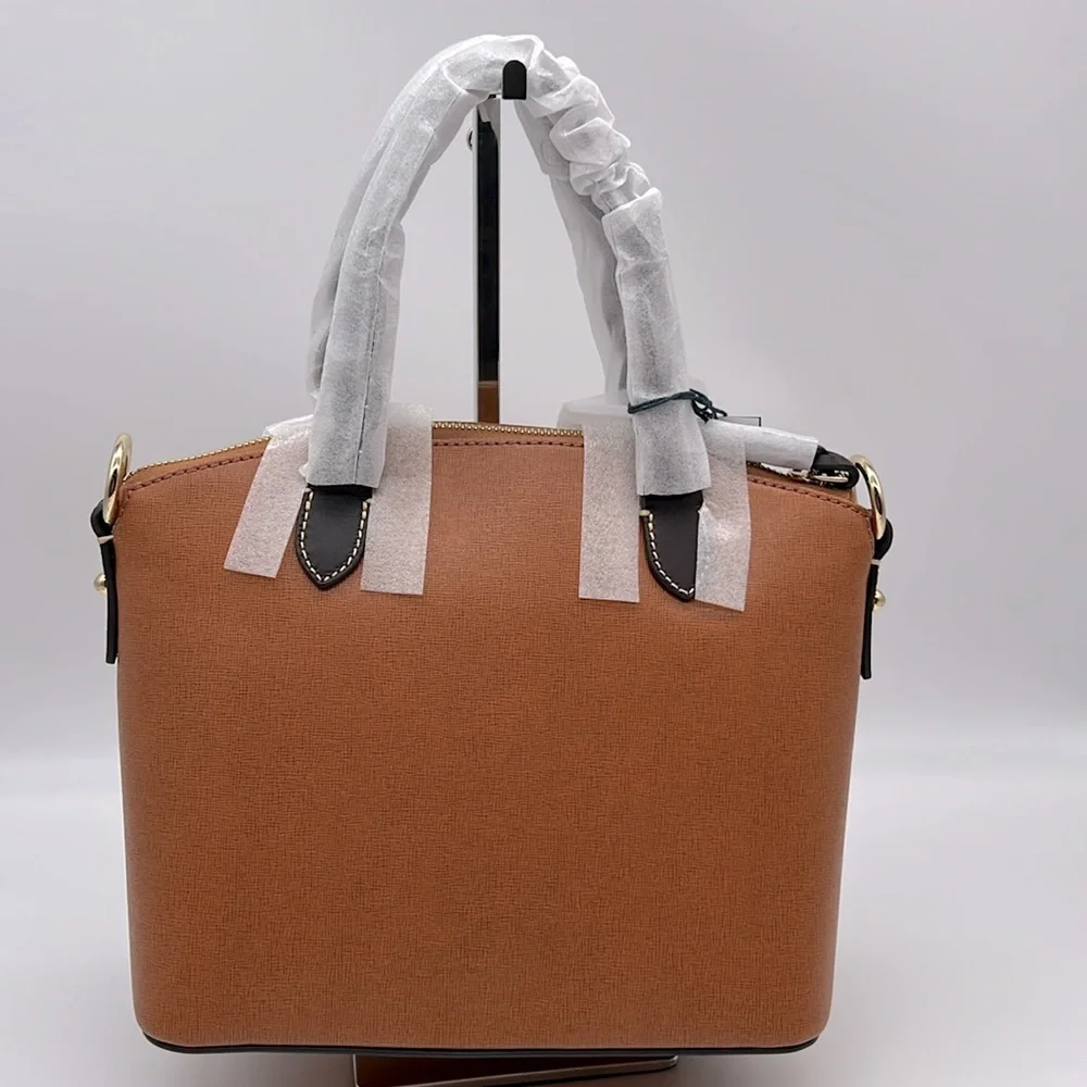 Dooney & Bourke Saffiano Small Heidi Satchel Natural